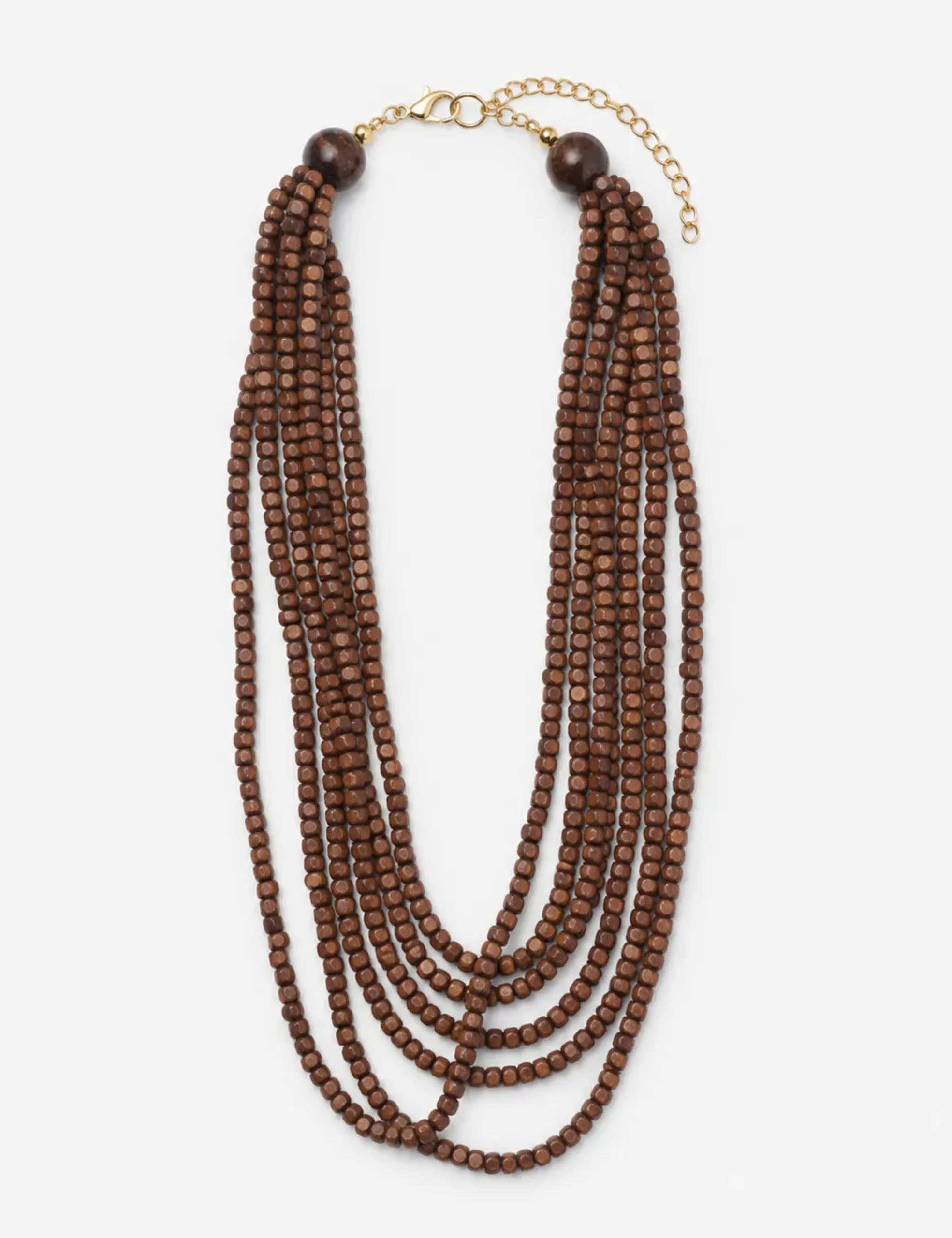 Collar Madera Abalorios
