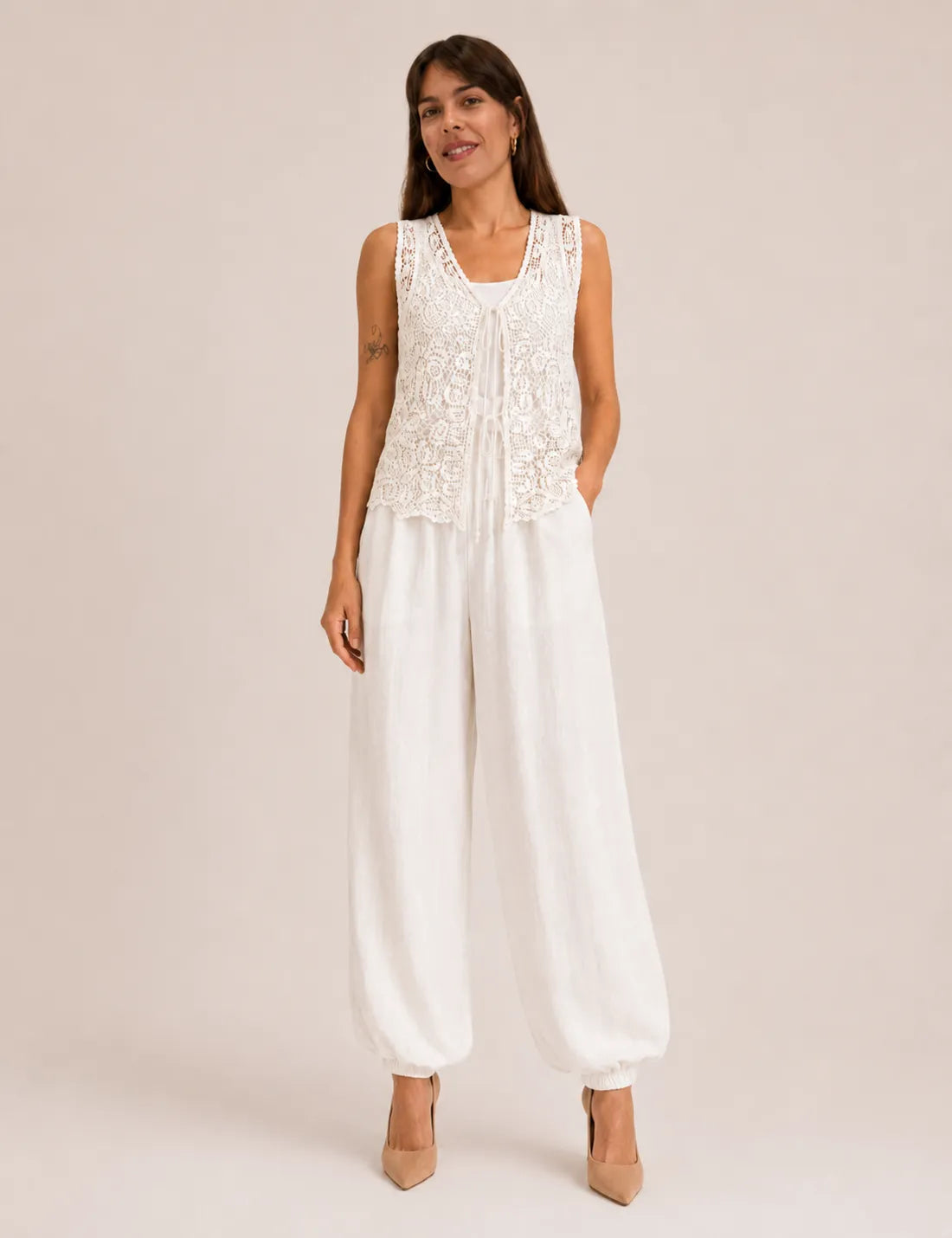 Chaleco Crochet Blanco