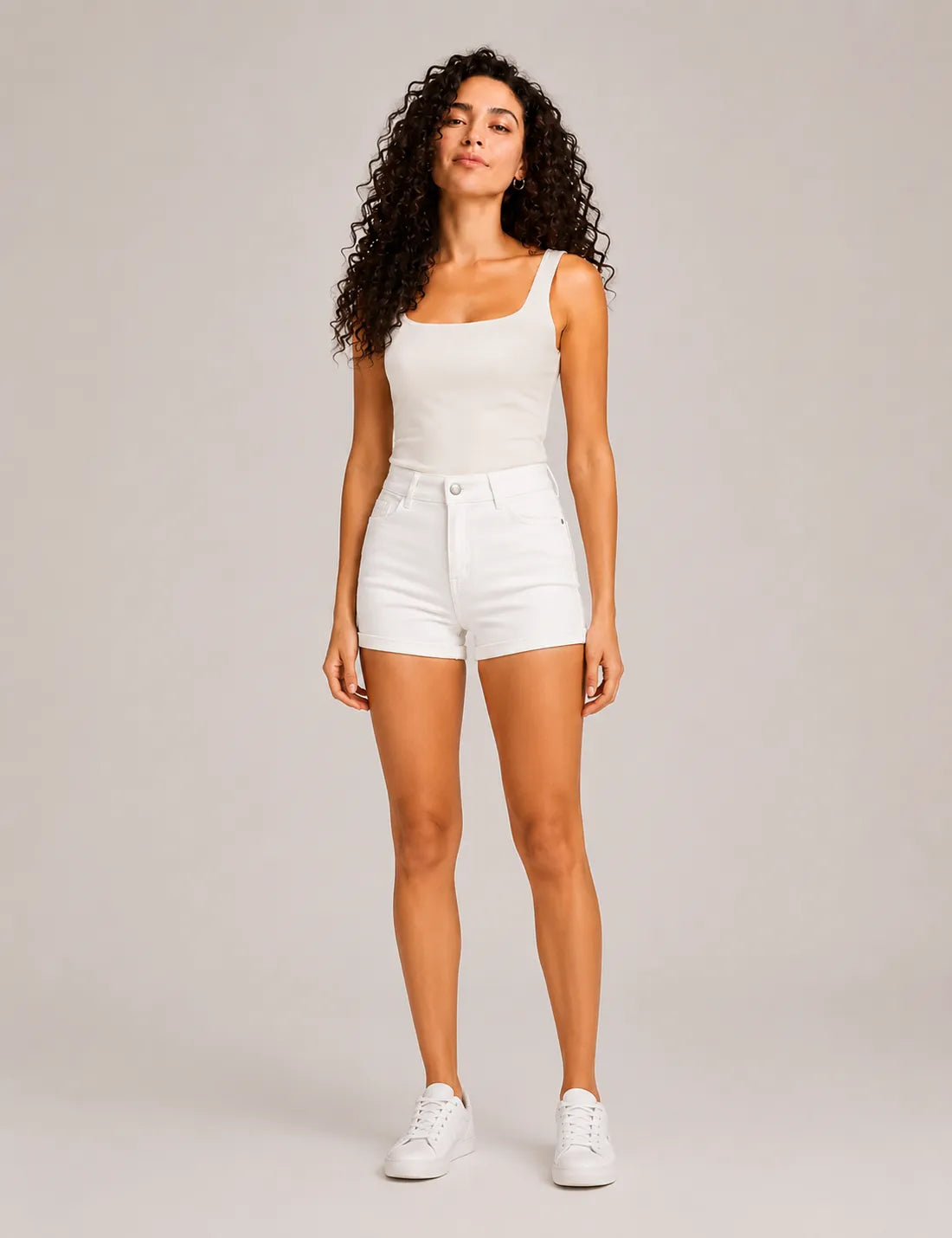 Short denim Push up Blanco