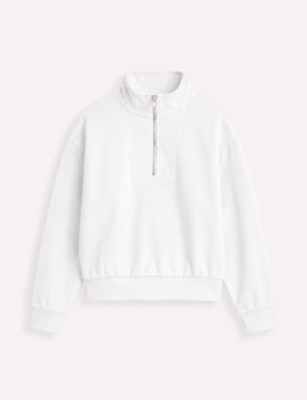 Sudadera Cremallera Blanca