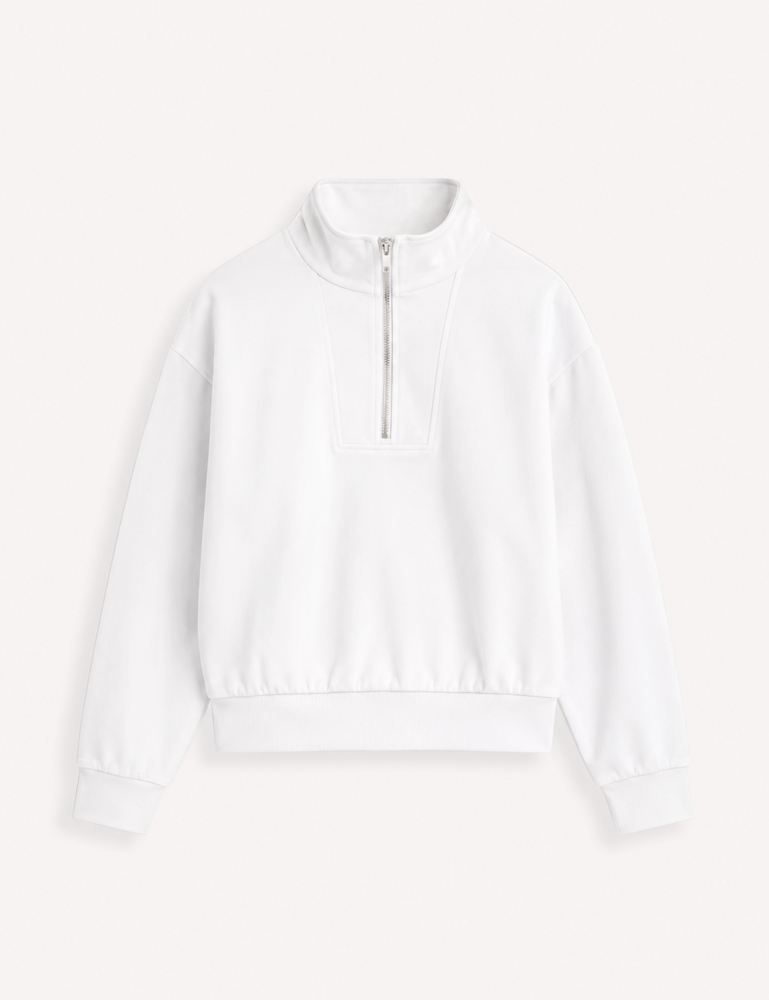 Sudadera Cremallera Blanca