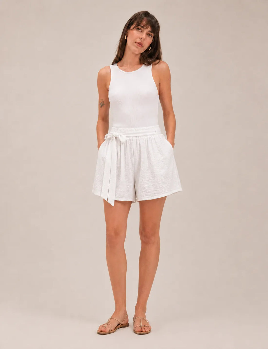 Short Lazo Fluido Blanco