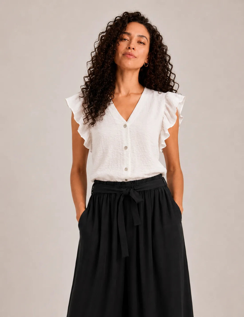 Blusa Botones Blanco