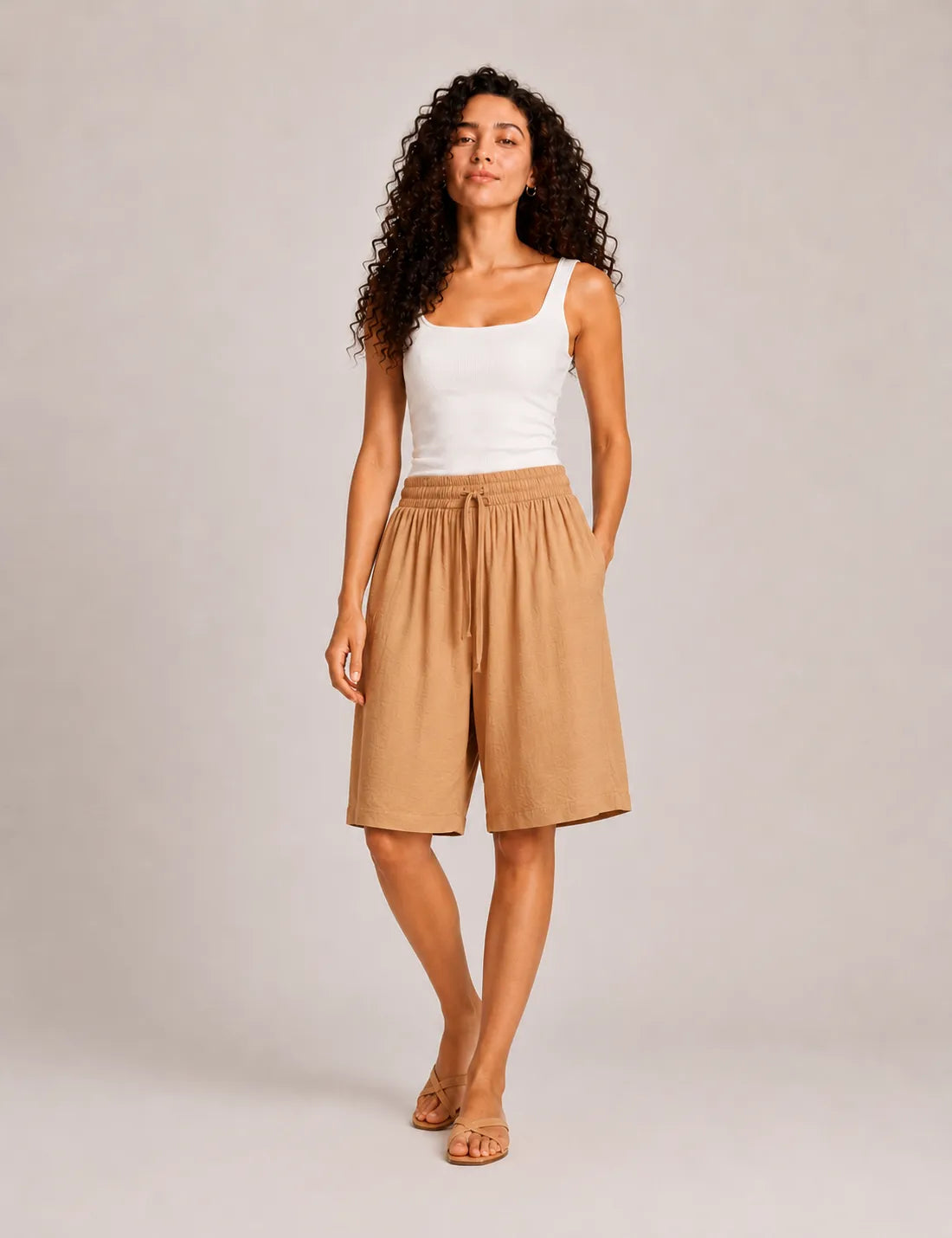 Bermuda Fluido Camel
