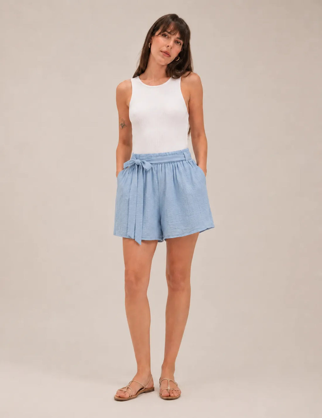 Short Lazo Fluido Azul