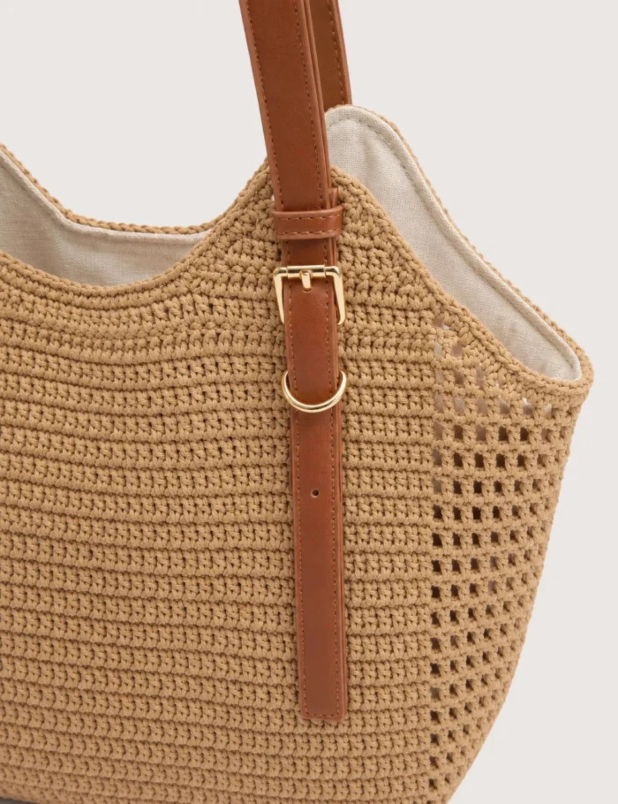 Bolso Crochet Camel