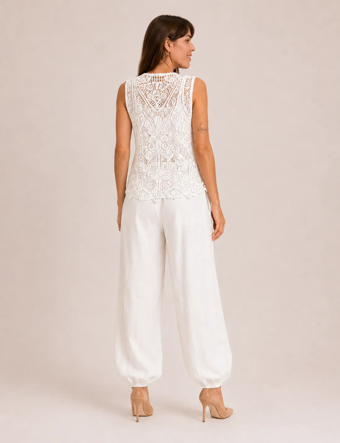 Chaleco Crochet Blanco