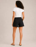 Short Denim Calado Negro