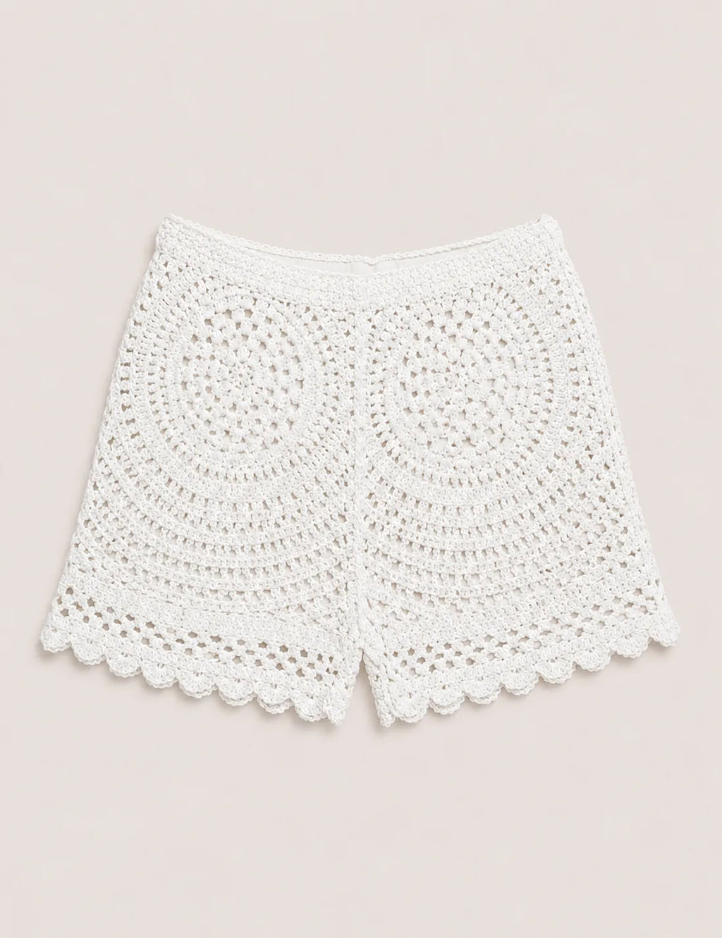 Short Crochet Detalle Blanco