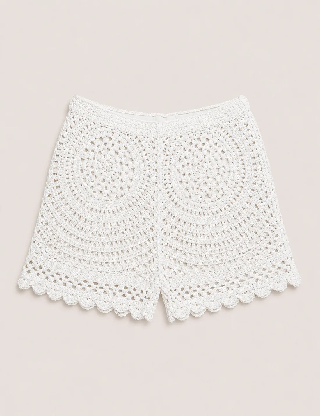 Short Crochet Detalle Blanco