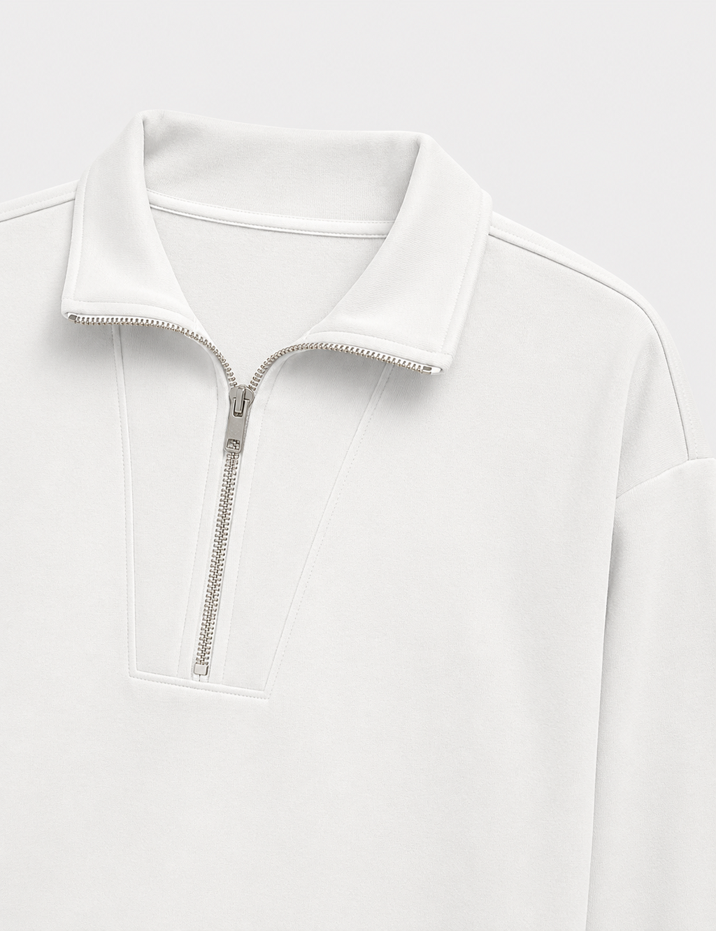 Sudadera Cremallera Blanca
