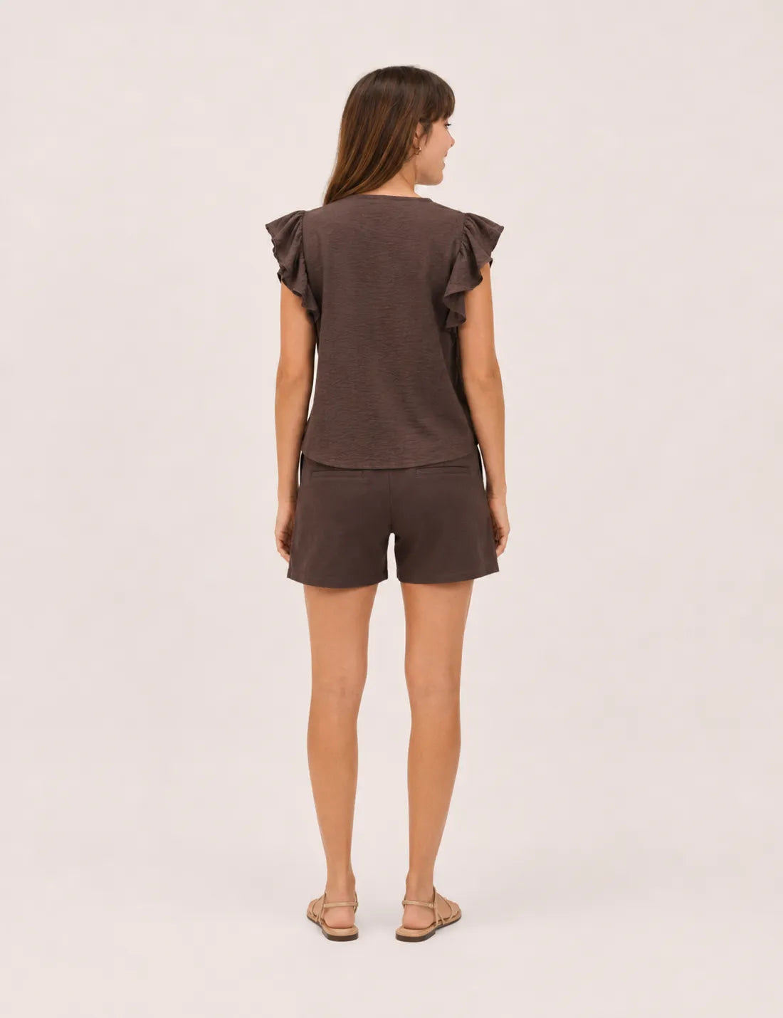 Blusa Botones Marrón