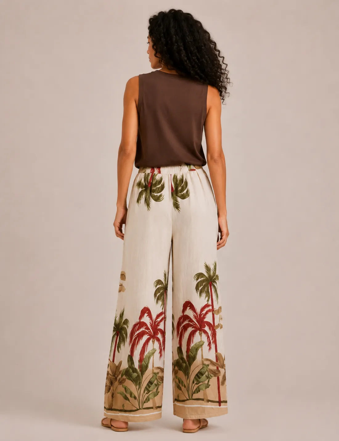 Pantalón Fluido Palmeras