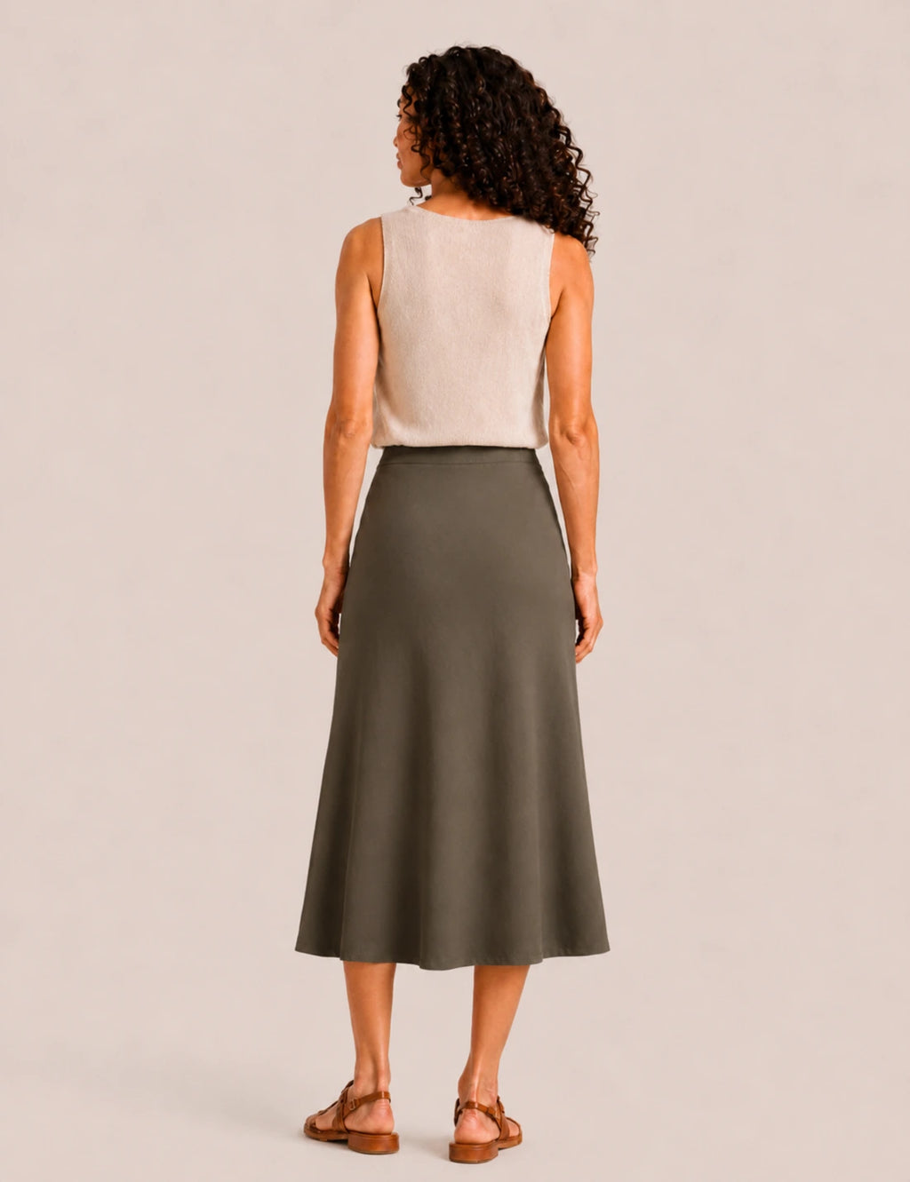 Falda Maxi Kaki