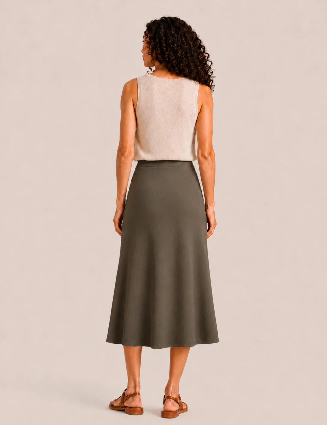 Falda Maxi Kaki