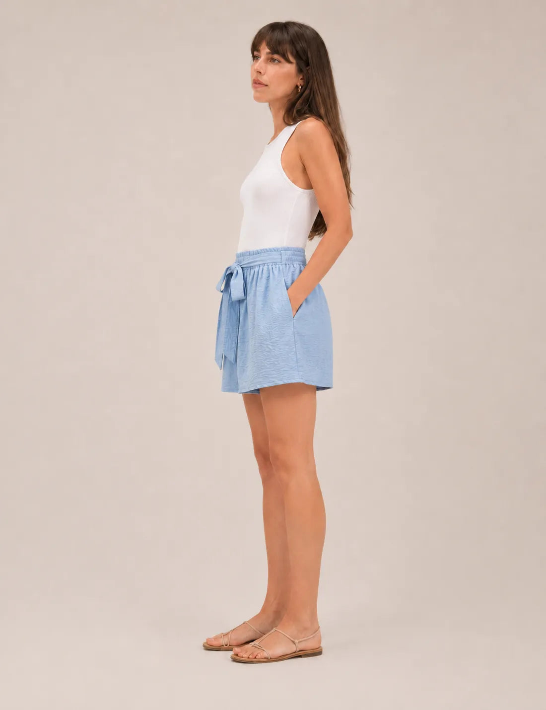 Short Lazo Fluido Azul