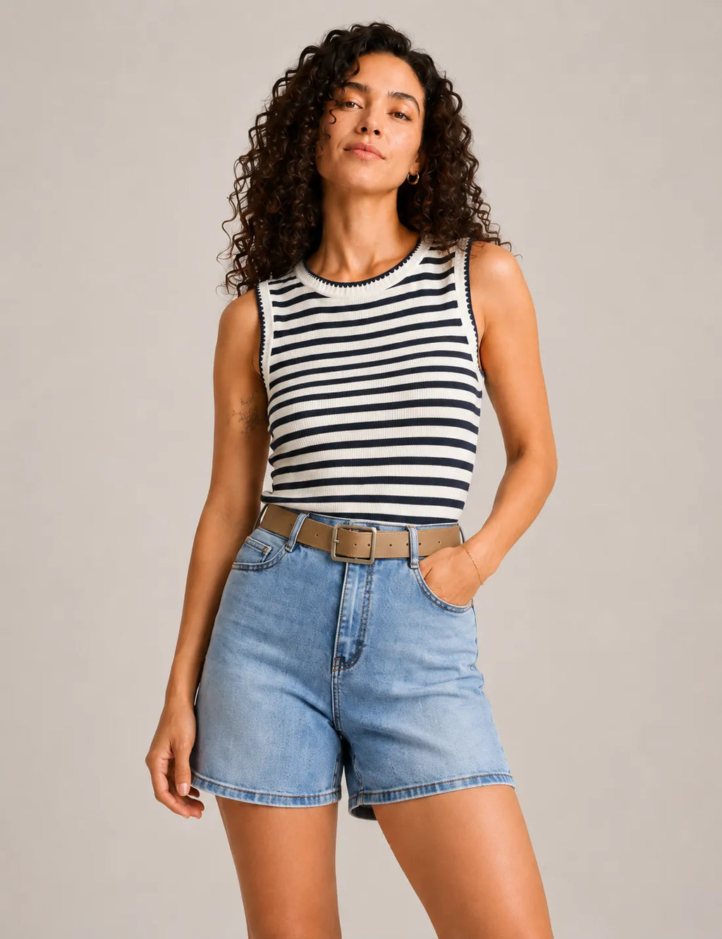 Bermuda Corta Denim