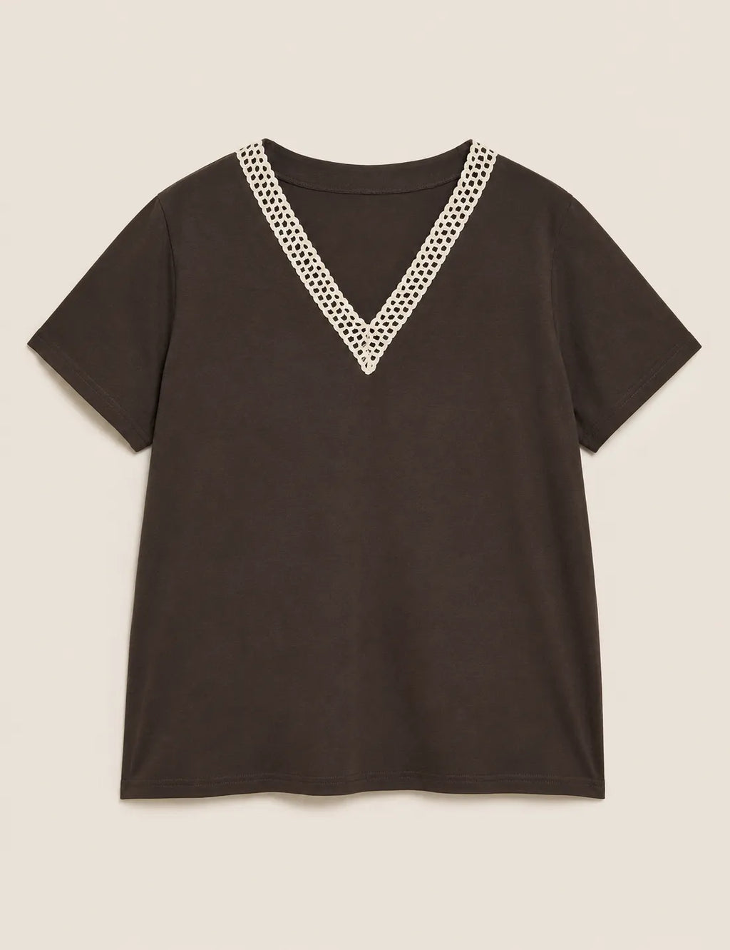 Camiseta Crochet Marrón