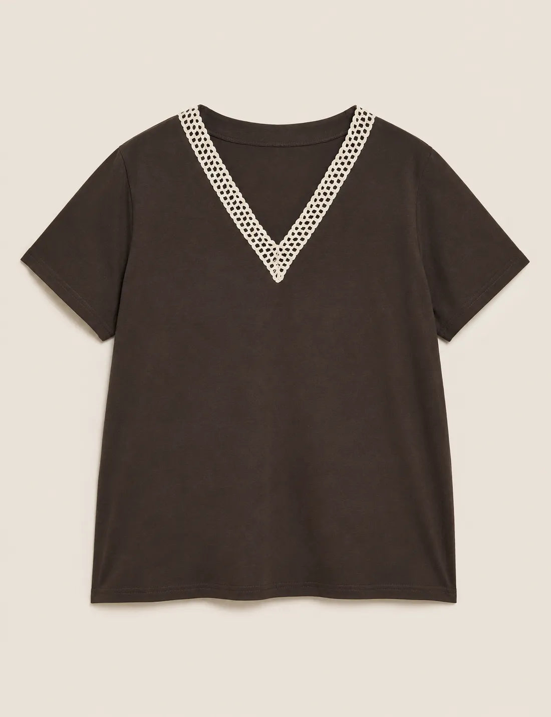 Camiseta Crochet Marrón