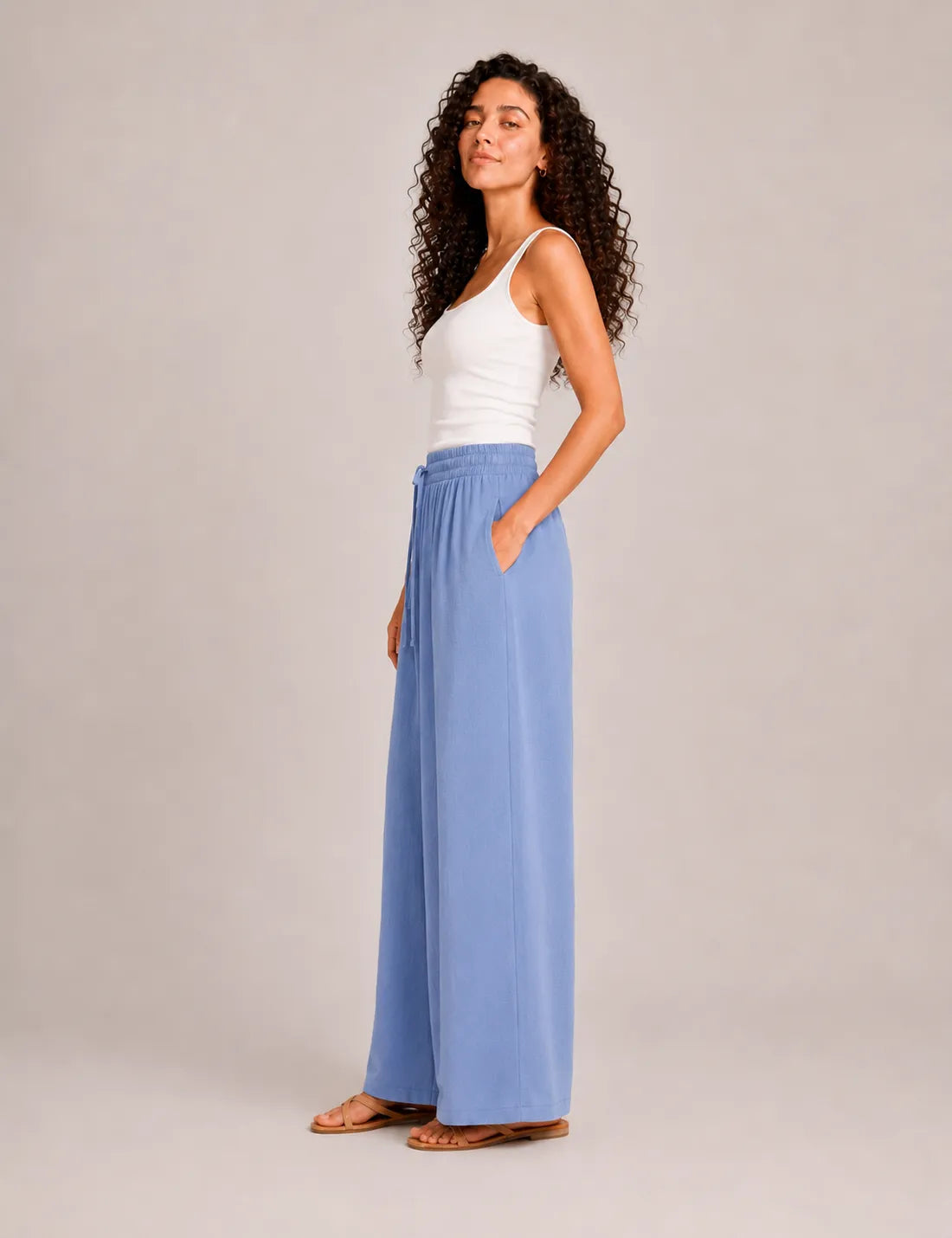 Pantalón Fluido Azul