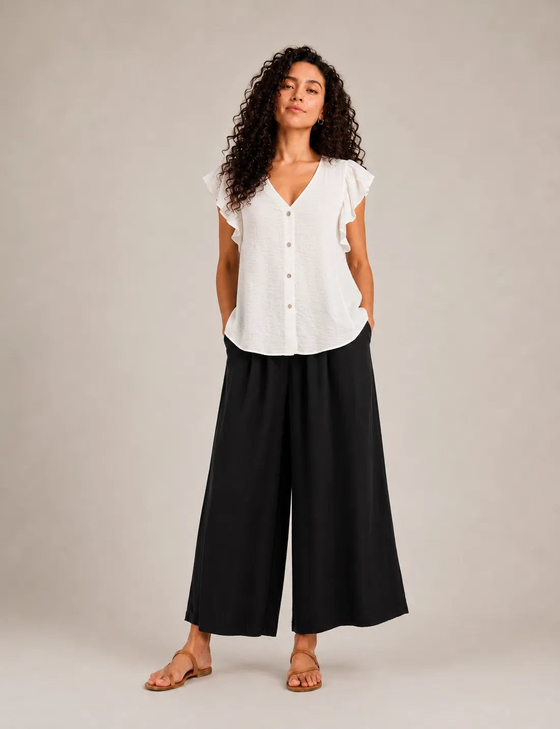 Blusa Botones Blanco