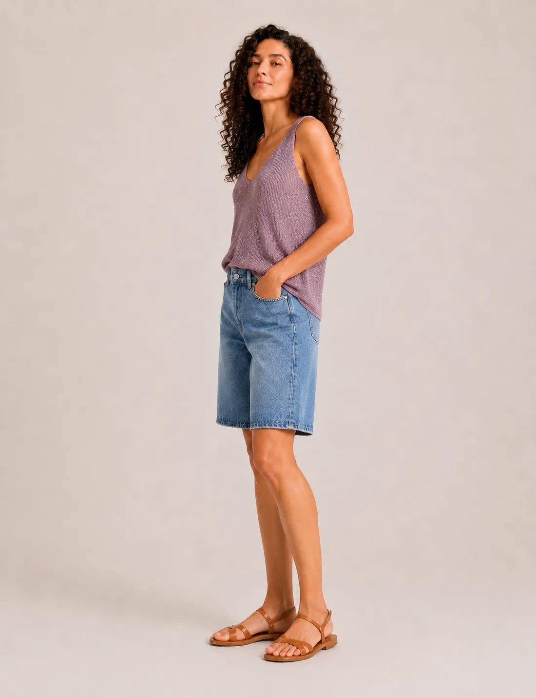 Top Lurex Malva