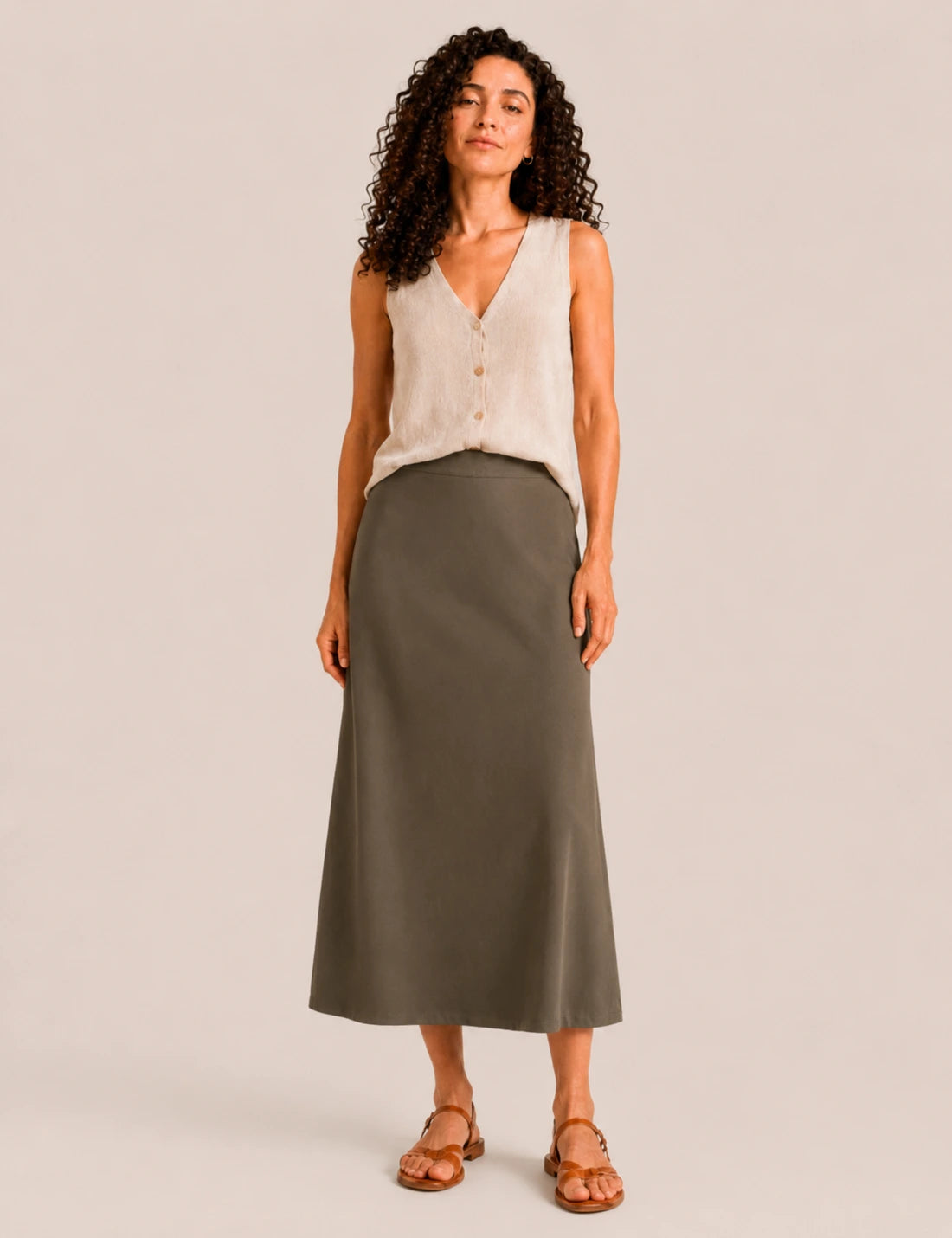 Falda Maxi Kaki