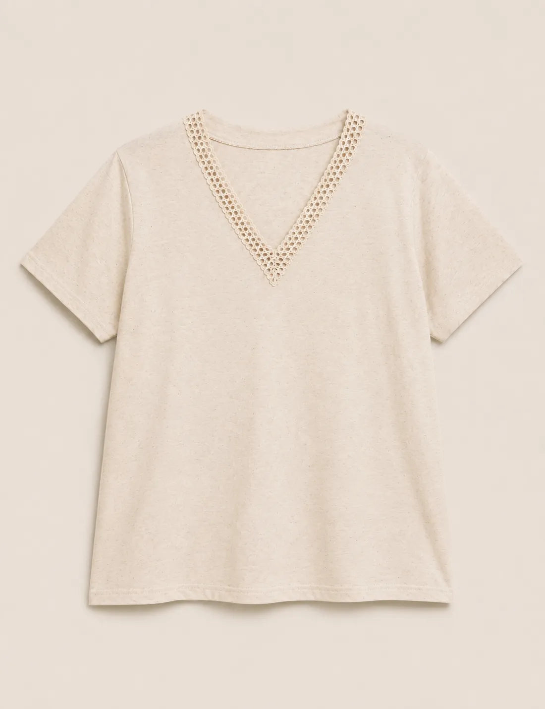 Camiseta Crochet Lino