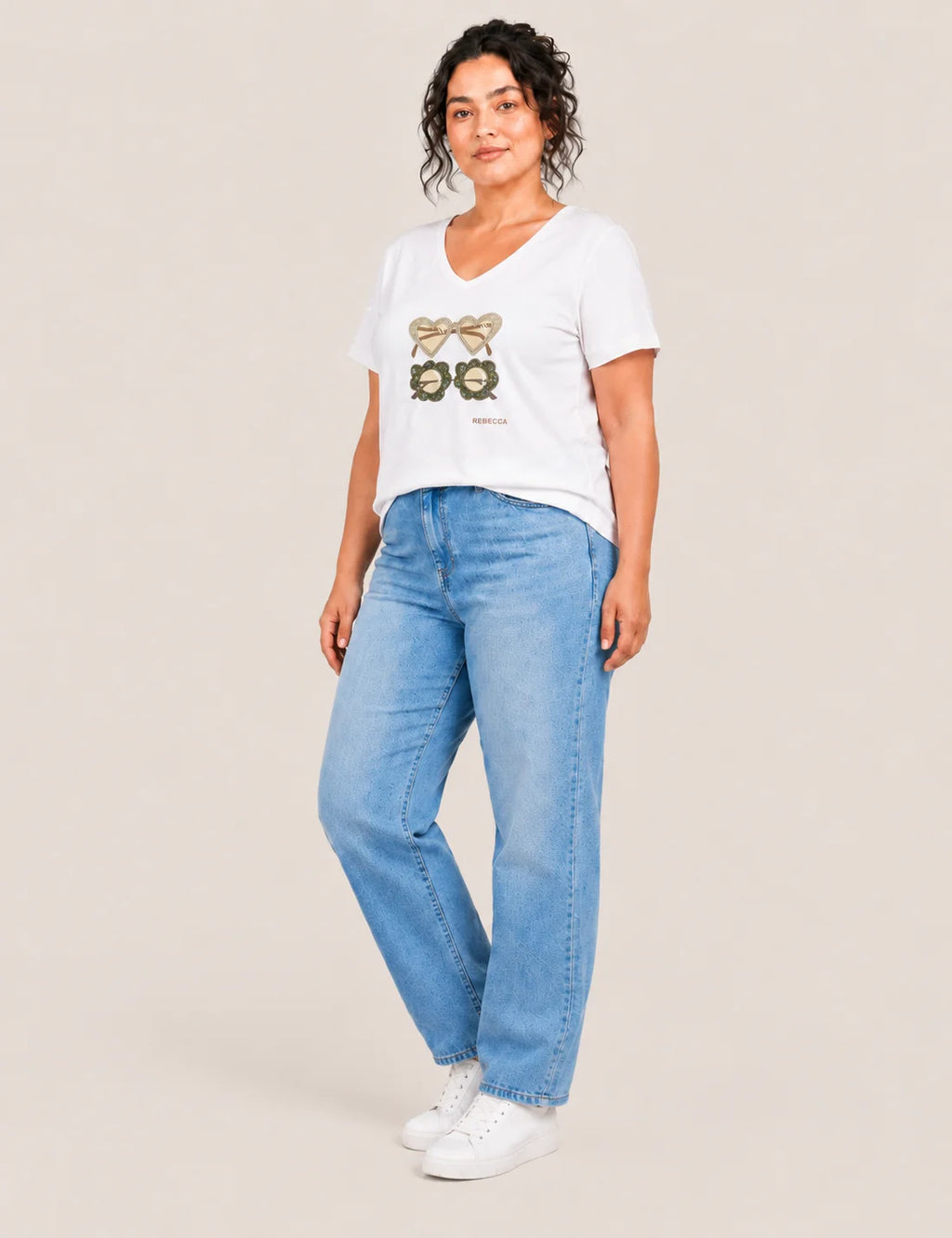 Camiseta Gafas Blanco