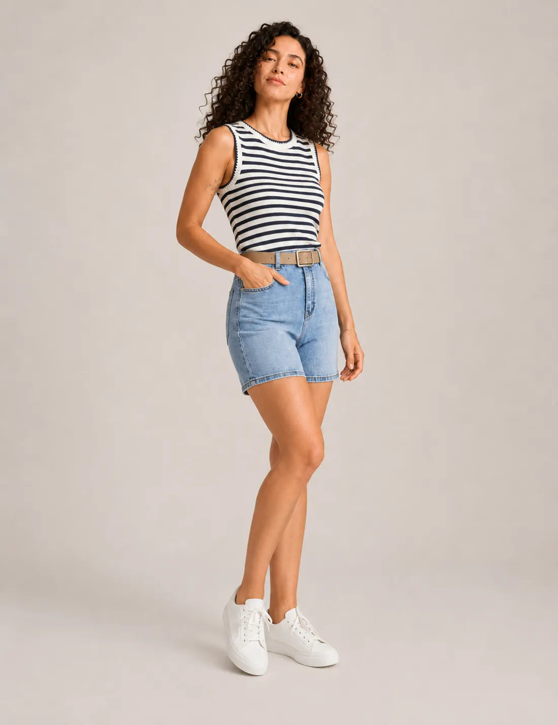 Bermuda Corta Denim