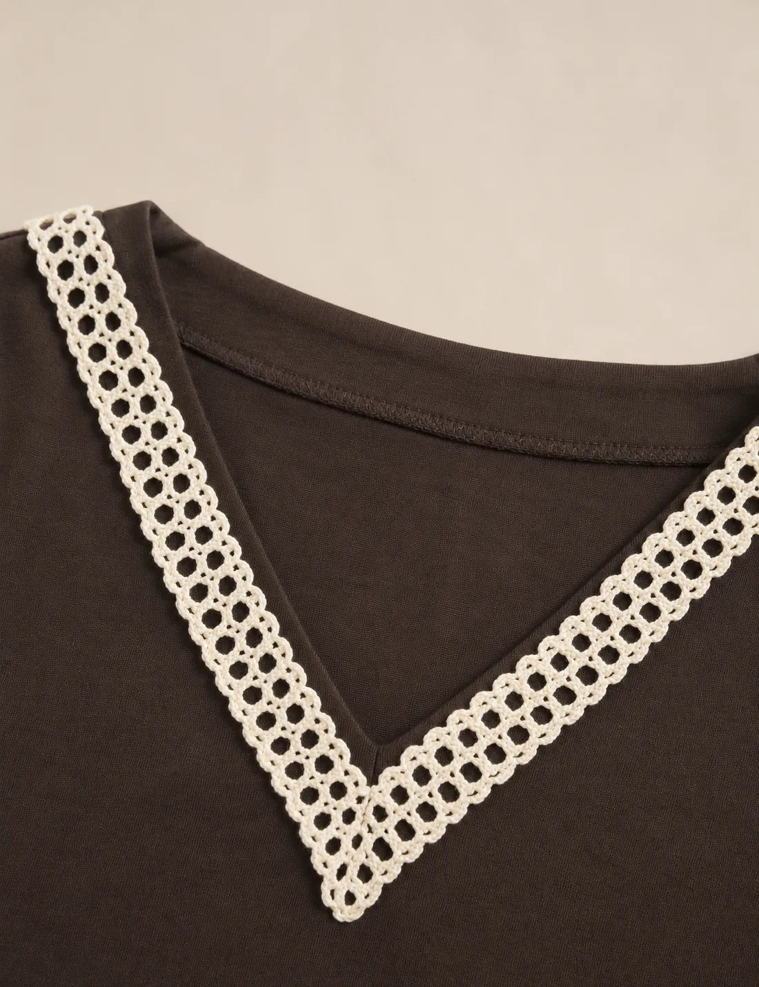 Camiseta Crochet Marrón