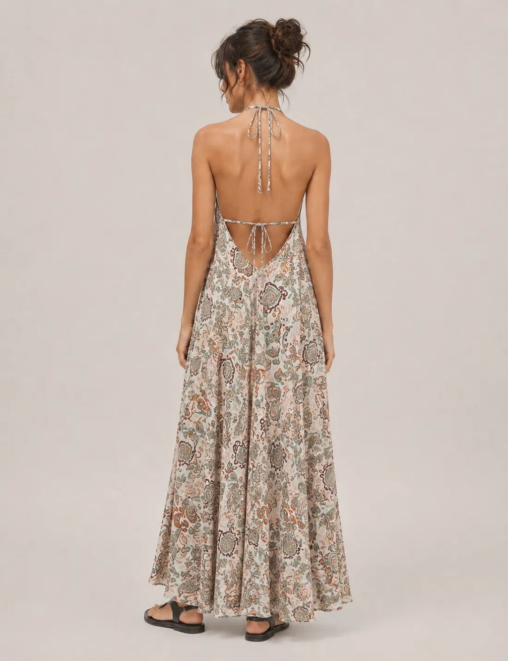 Vestido Tirantes Estampado Agua