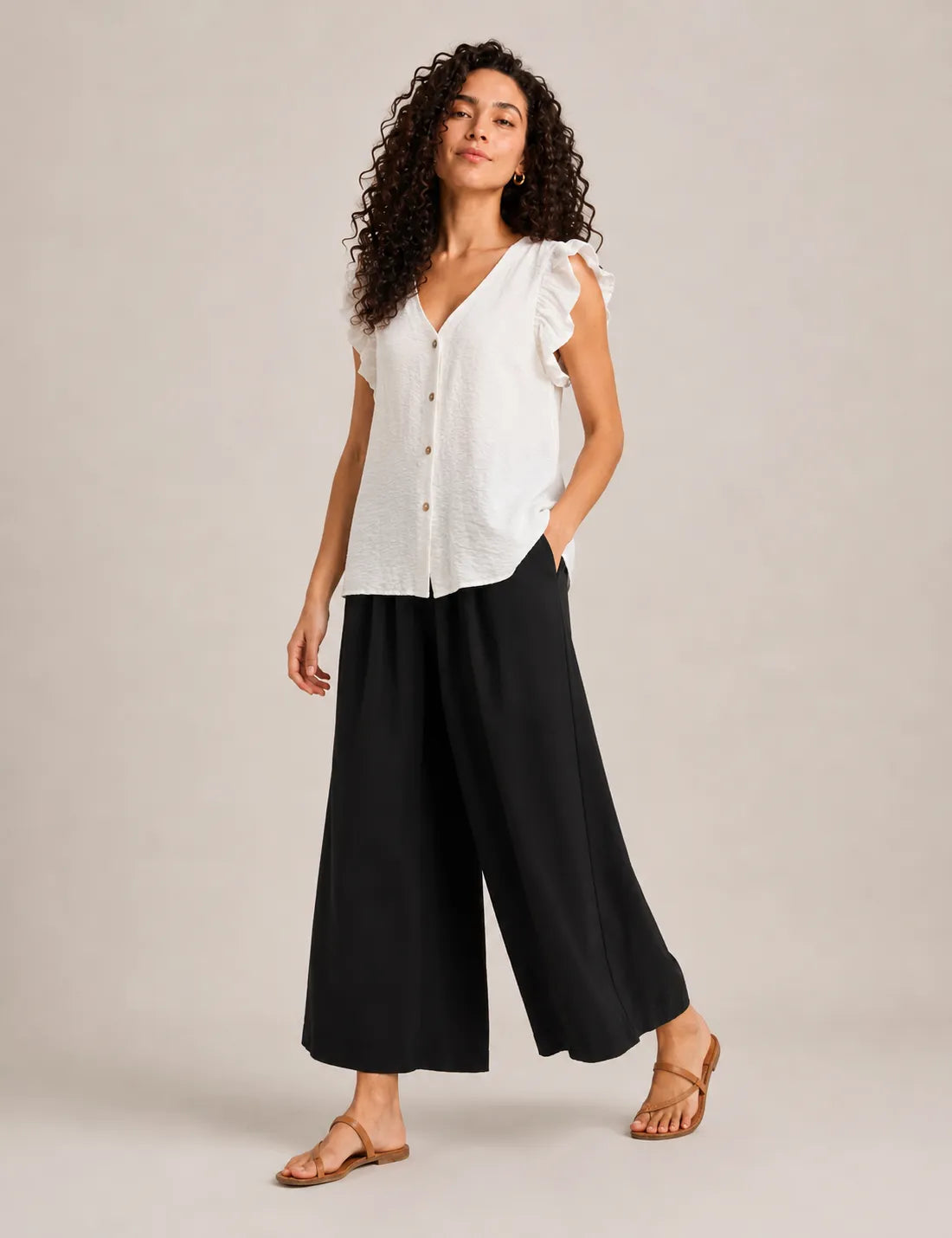 Blusa Botones Blanco