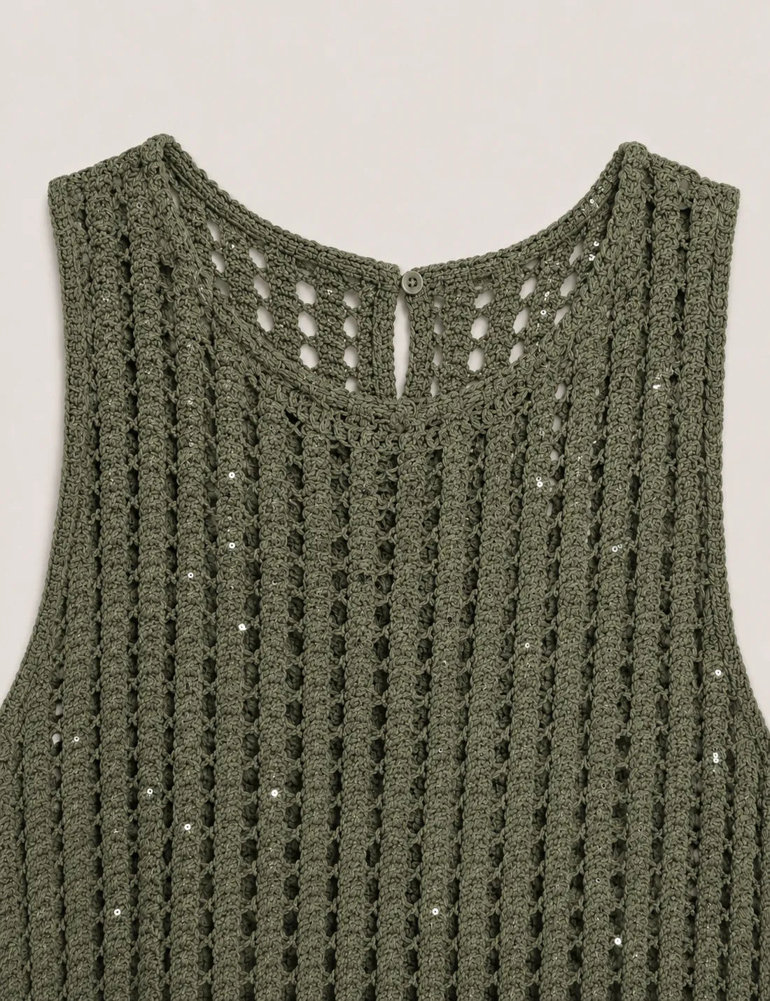Top Crochet Kaki