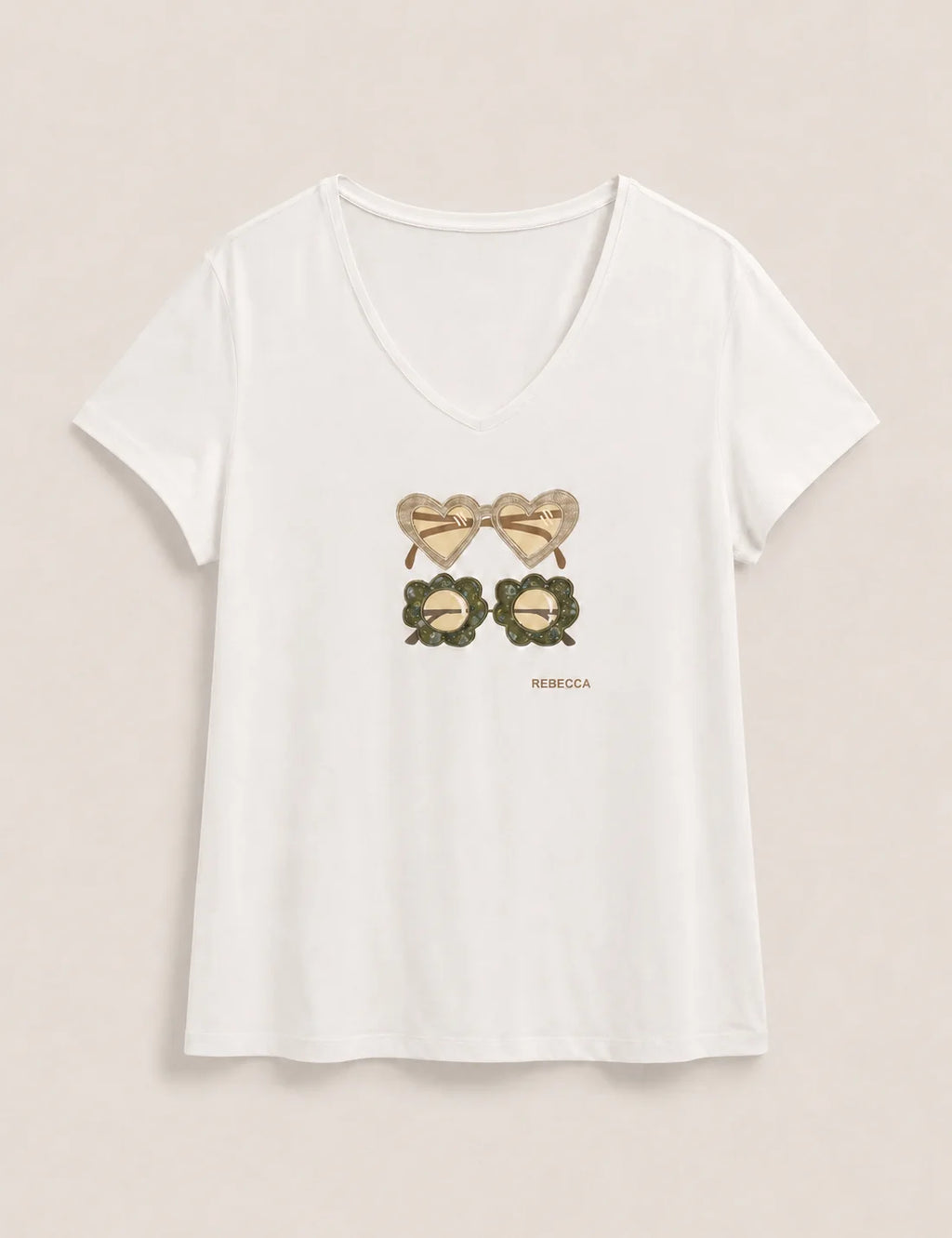 Camiseta Gafas Blanco