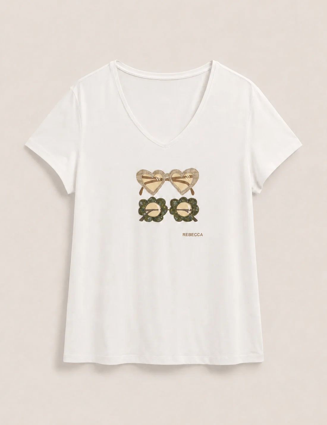 Camiseta Gafas Blanco