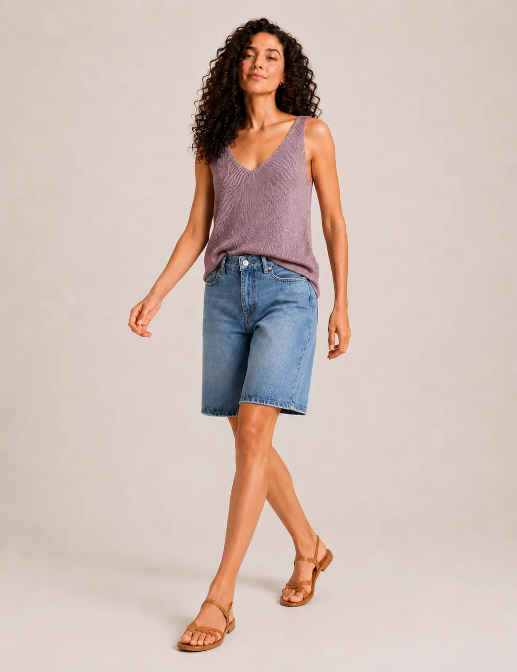 Top Lurex Malva