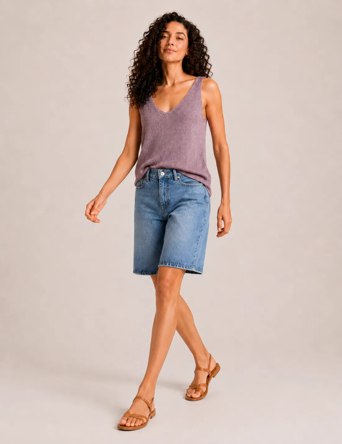 Top Lurex Malva