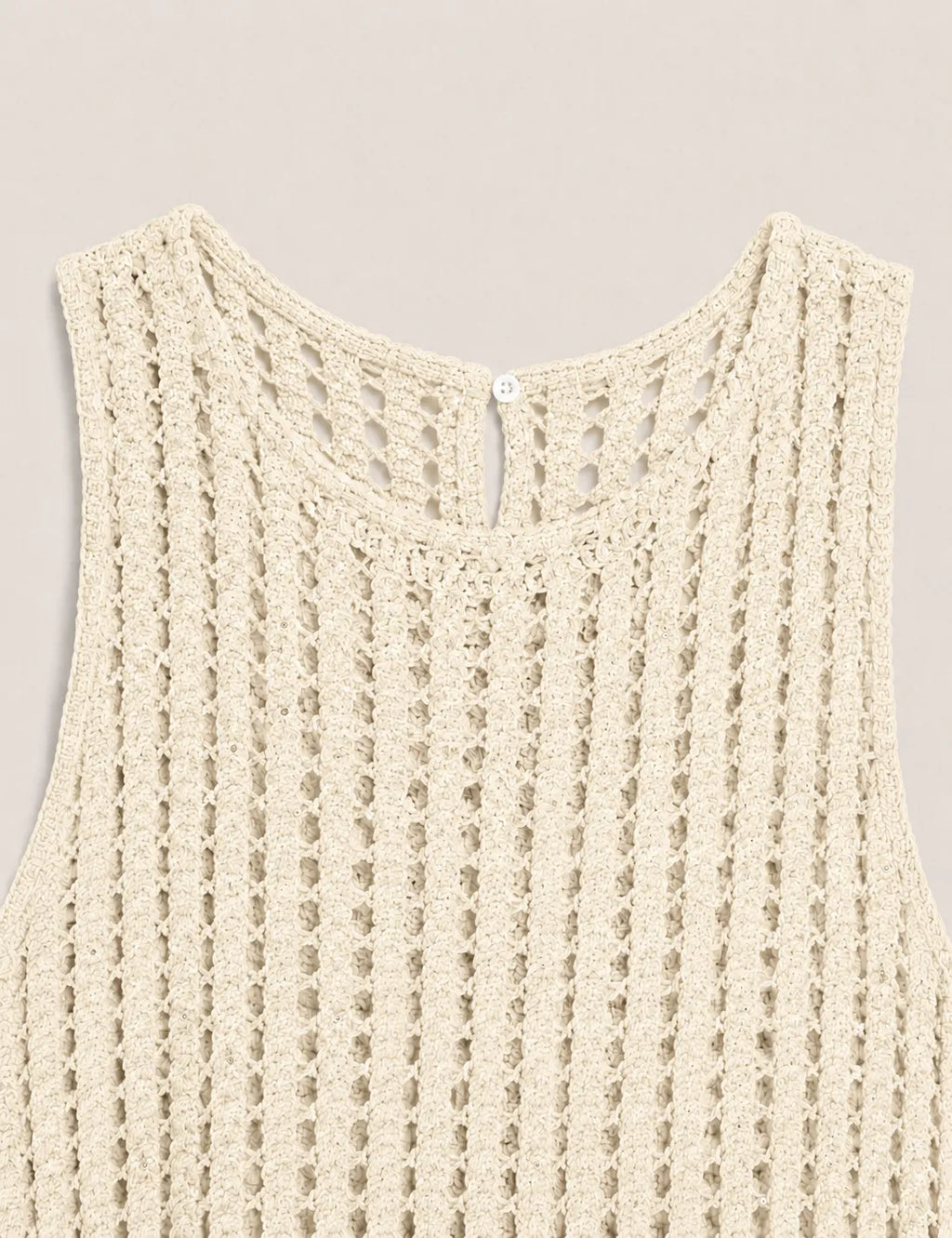 Top Crochet Crema