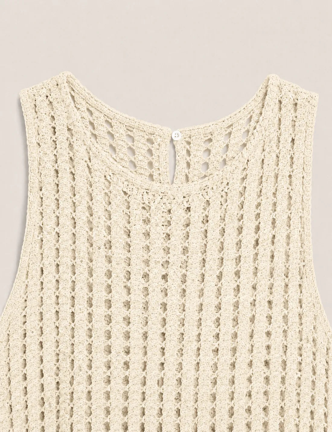 Top Crochet Crema