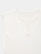 Camiseta Abertura Cuello Blanca
