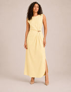 Vestido Maxi Broche Amarillo