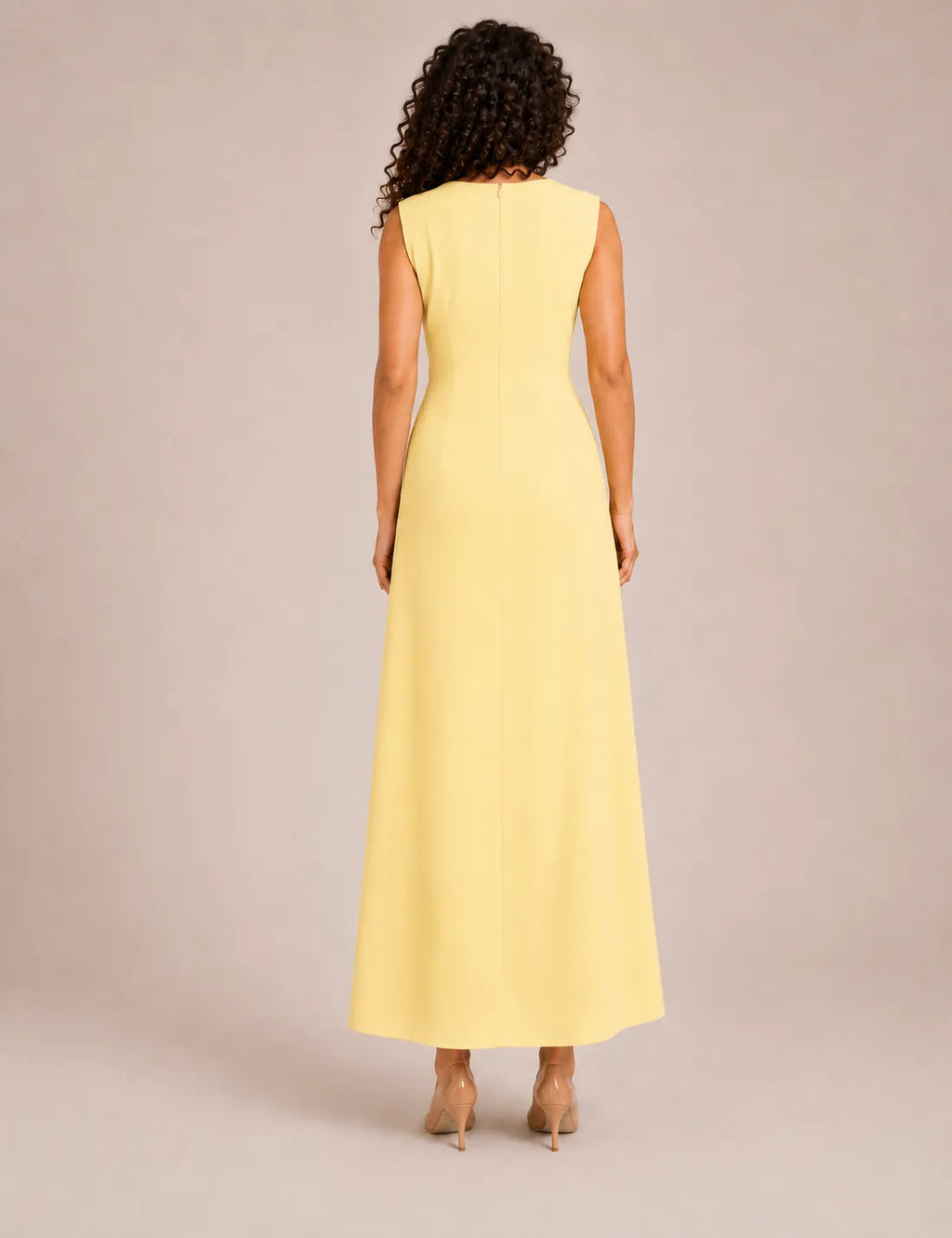 Vestido Maxi Broche Amarillo