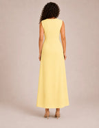 Vestido Maxi Broche Amarillo