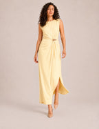 Vestido Maxi Broche Amarillo