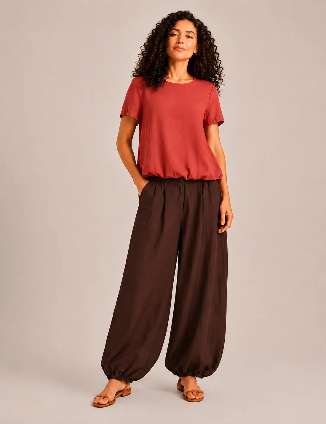 Blusa Globo Teja