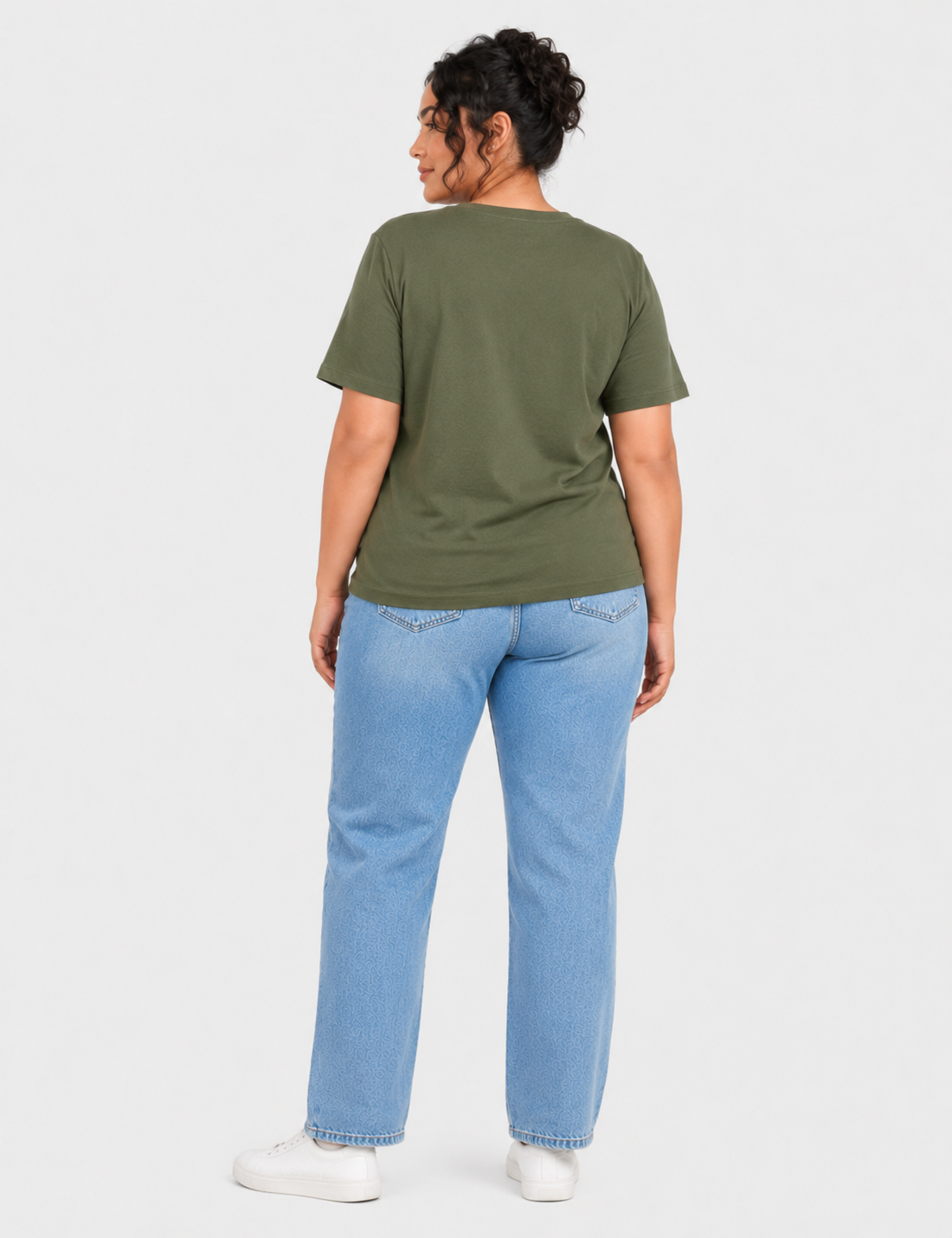 Camiseta Corazones Kaki