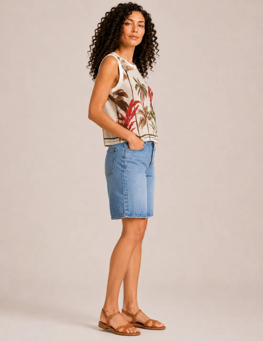 Blusa Estampada Palmeras