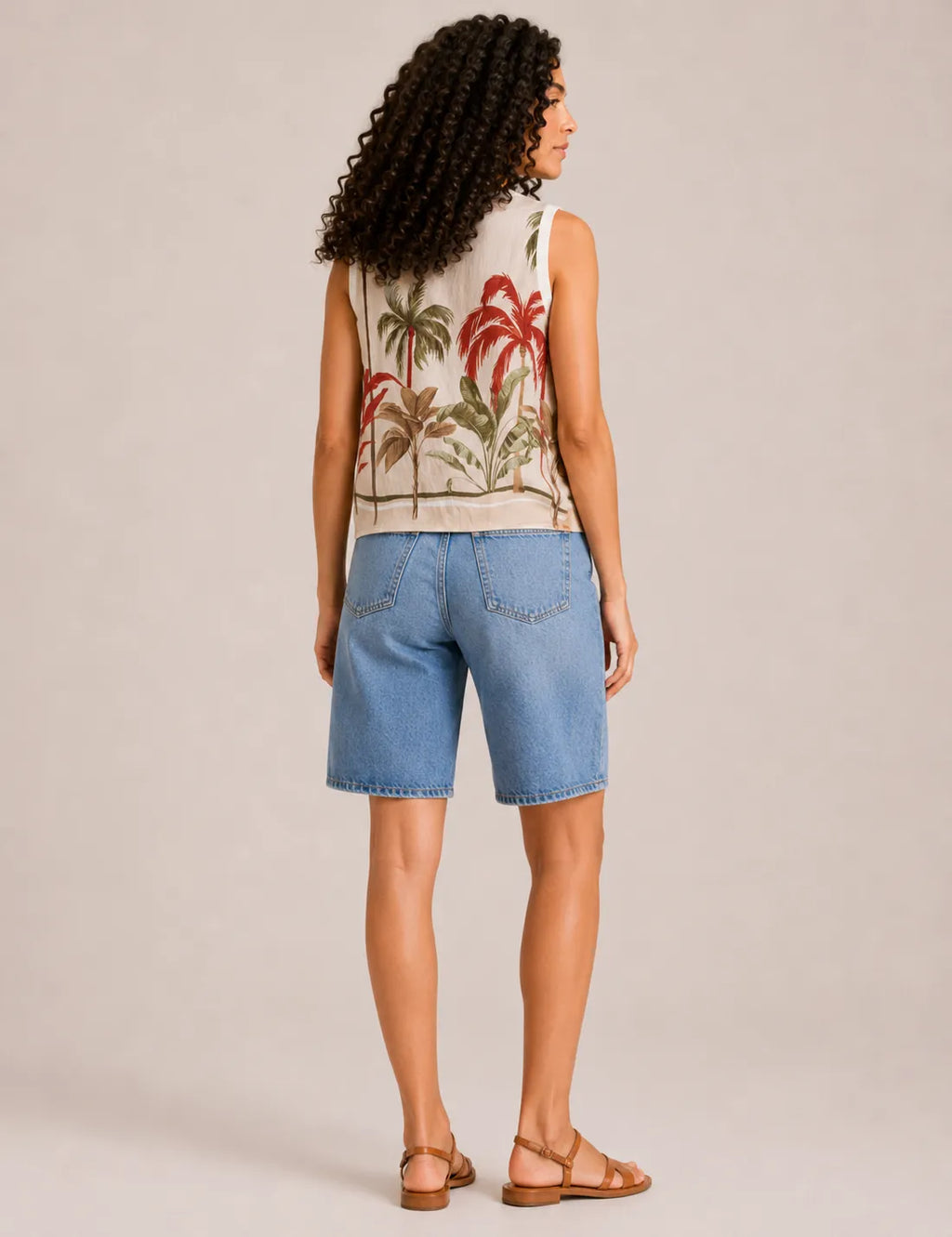 Blusa Estampada Palmeras
