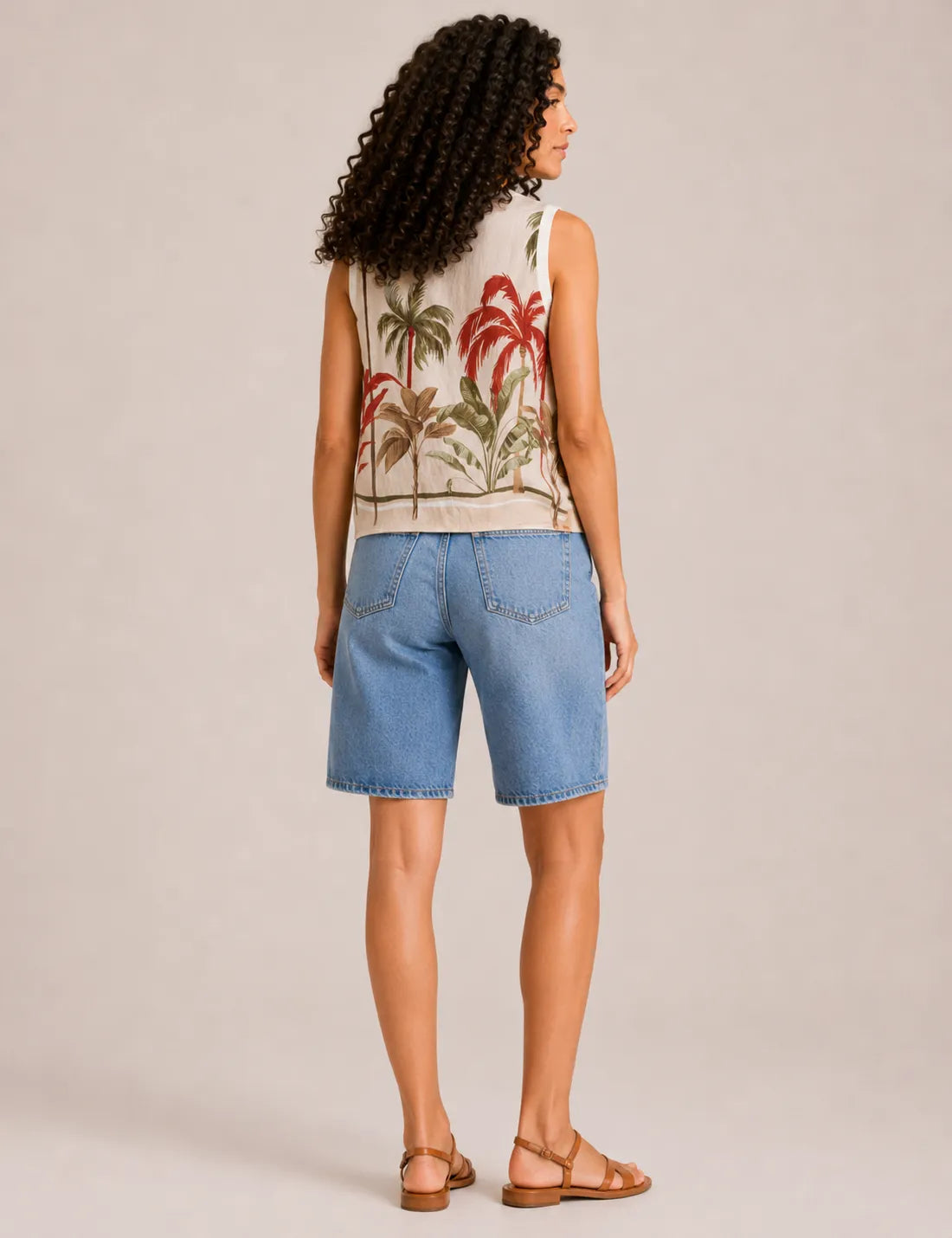 Blusa Estampada Palmeras